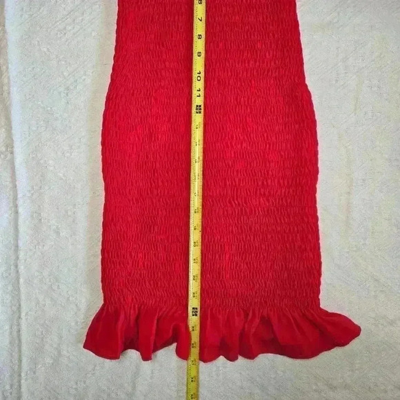 Krisa Smocked Tank Mini Dress NWT Red XS - Picture 3 of 13